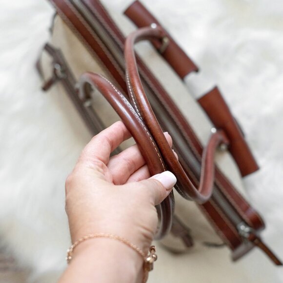 Dooney & Bourke Anniversary Signature Double Pocket Satchel Handbag - Picture 6 of 16